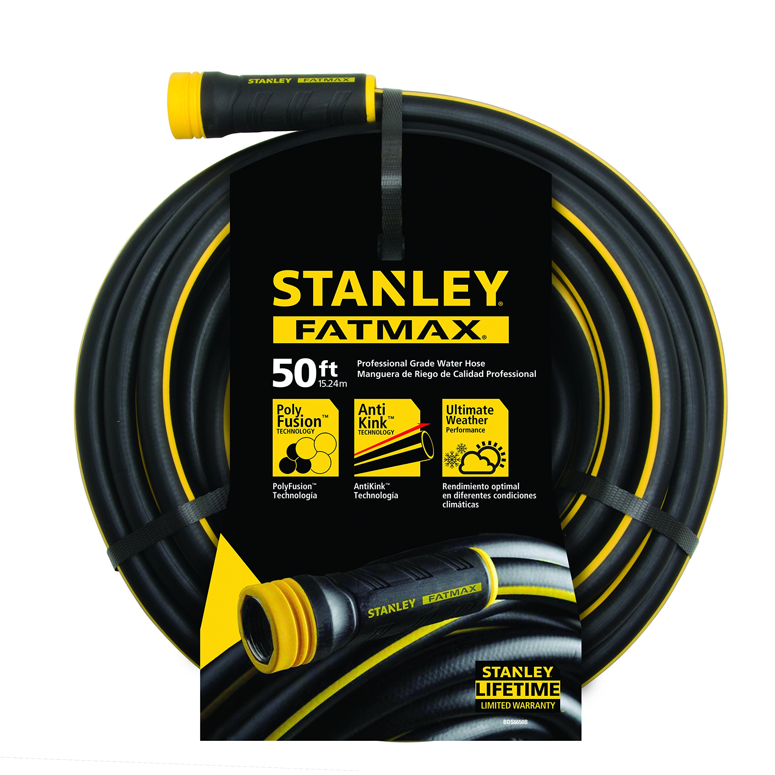 Stanley Garden BDS6650B Fatmax 50' Professional Grade Garden Hose, 50ft, Black Buy Online in