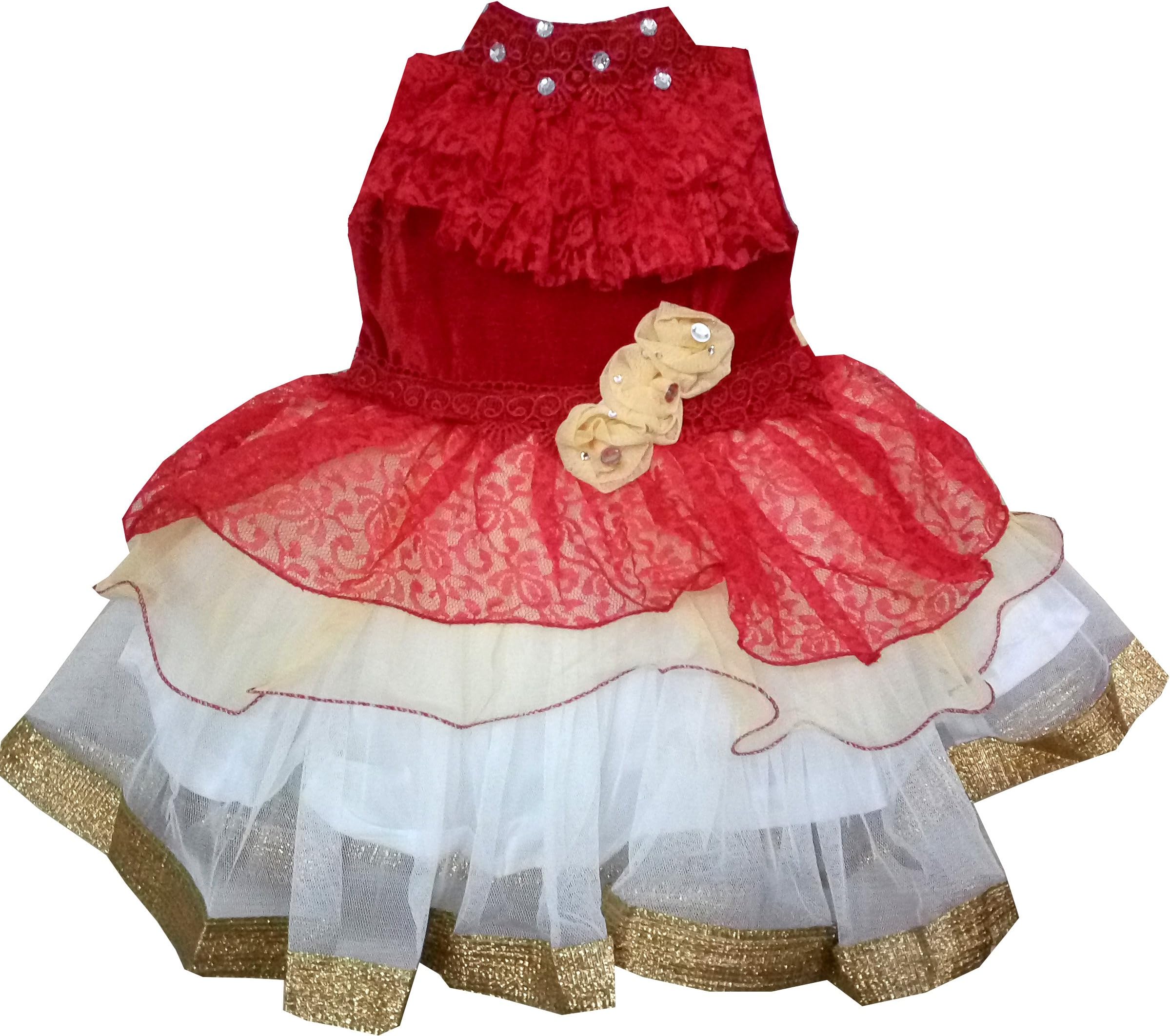 ALL ABOUT PINKS Girls' Knee Length Dress