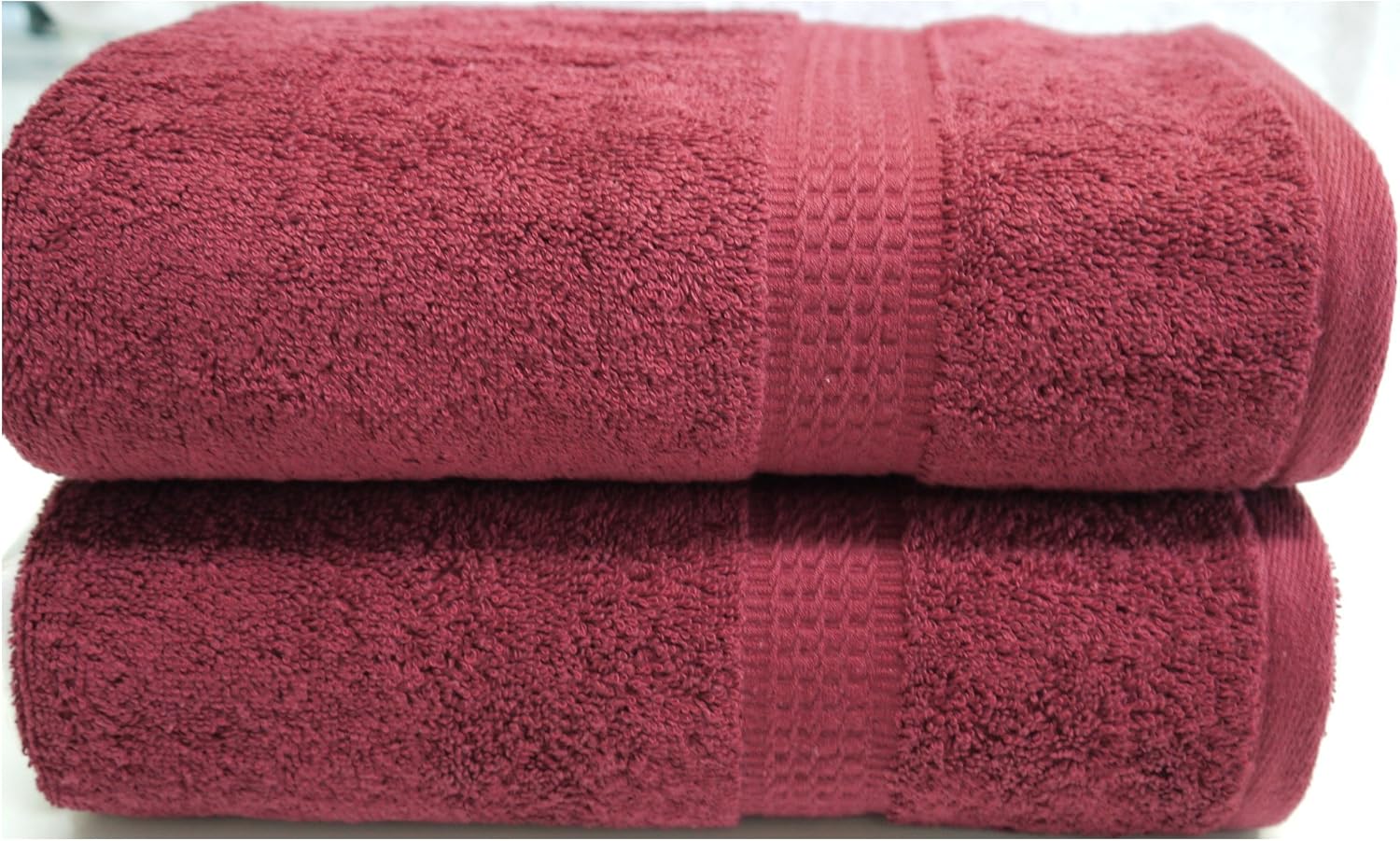 Burgundy Bath Sheet Towel Egyptian Cotton 600 gsm 100x150 cm Large Soft