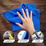 TDBS Microfibre Cleaning Cloth Large 40x40cm 10 Blue Super Absorbent view 2