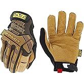 Mechanix Wear M-Pact Leather Gloves - Leather Impact-Resistant Work Gloves for Hand Support - Breathable Design - Shock Absorbing - Machine Washable - Brown/Black - X-Large