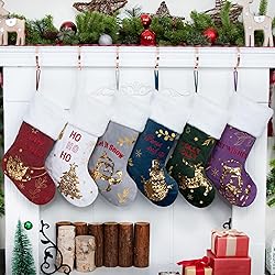 BHD BEAUTY 6 Color Embroidery Christmas Stockings