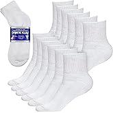 Debra Weitzner Diabetic Ankle Crew Socks Mens Womens Non-binding Socks Loose Fit 12 Pairs