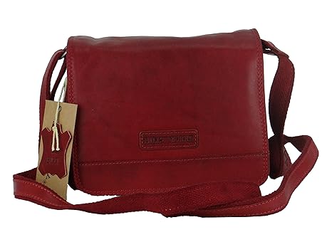 Hill Burry Tasche,Vintage, Damen, Leder Handtasche, rot, viele Fächer !!