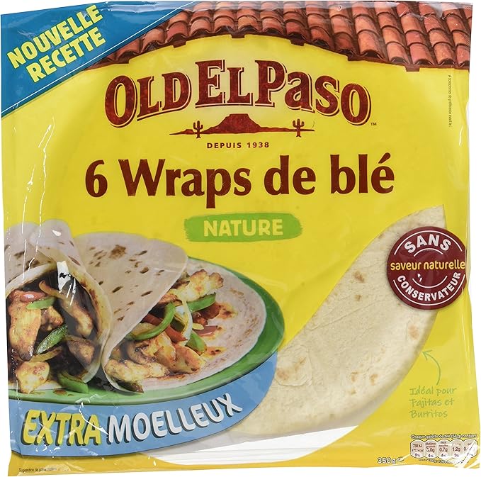 Old El Paso 6 Wraps de Blé Nature 350 g Lot de 6 Amazon.fr Epicerie