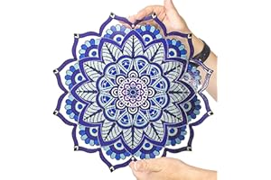 VP Home - Mandala Kinetic Wind Spinner - Hanging Garden Decor - Yard and Garden Metal Spinner - Wind Sculptures Ideal for Outdoor - Spinning Lawn Ornaments - Art Kinetic Sculpture (Purple)