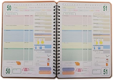 Personal Planner - DIARIO de DIETA - 100 DÍAS - Cuaderno con ...