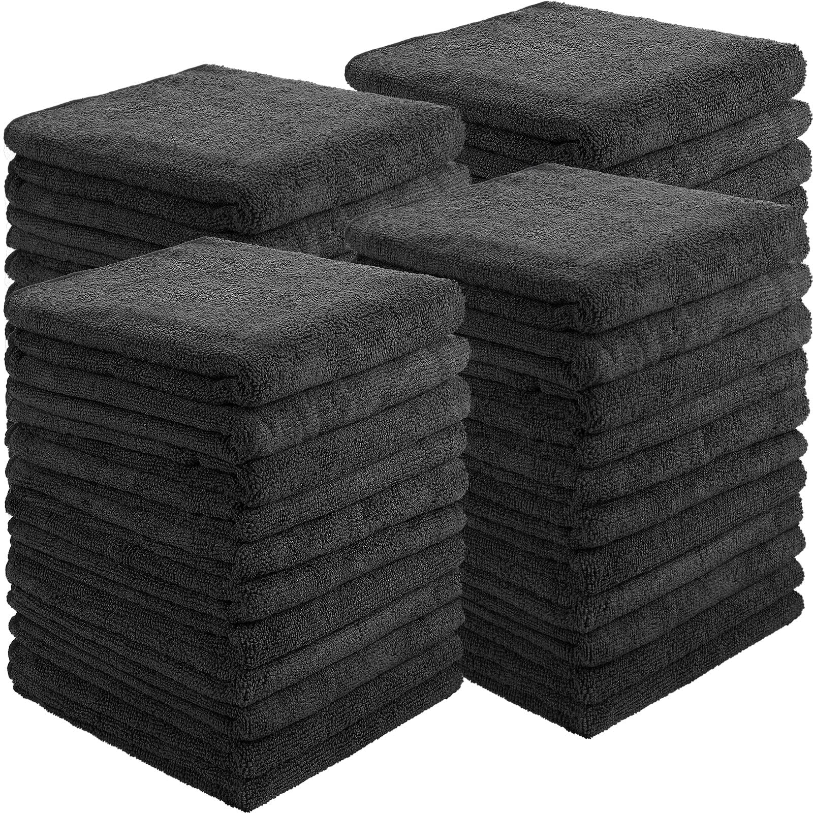 Photo 1 of 36 Packs of Bleach Proof Towels Microfiber Absorbent Salon Towels Bleach Resistant Salon Hand Towels for Gym, Bath, Spa, Shaving, Shampoo, Home Hair Drying, 16 x 28 Inches (Black)