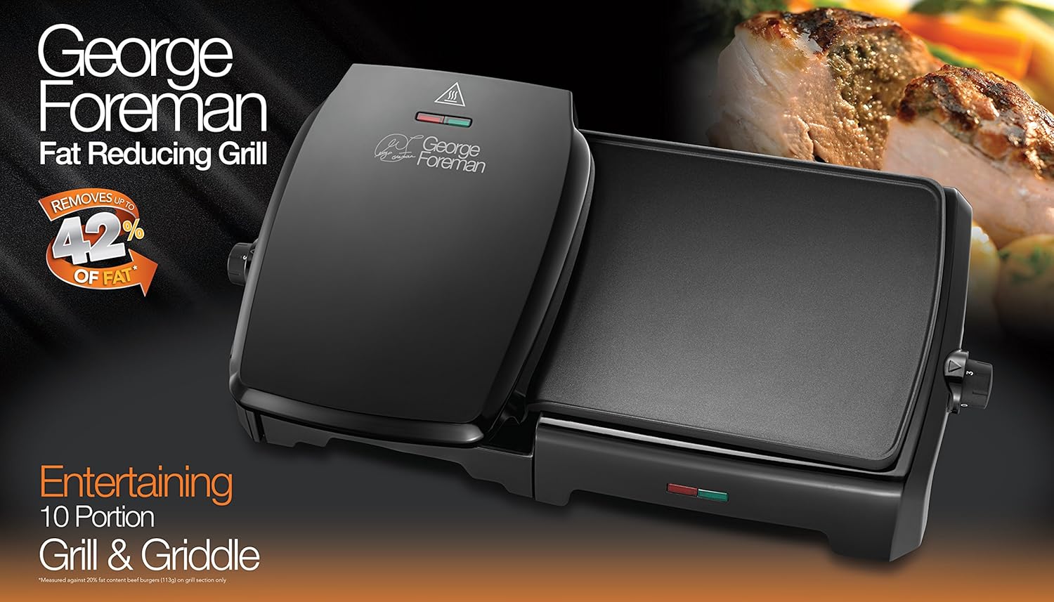 Foreman 10Portion Entertaining Grill & Griddle 2180W In Black 23450 eBay