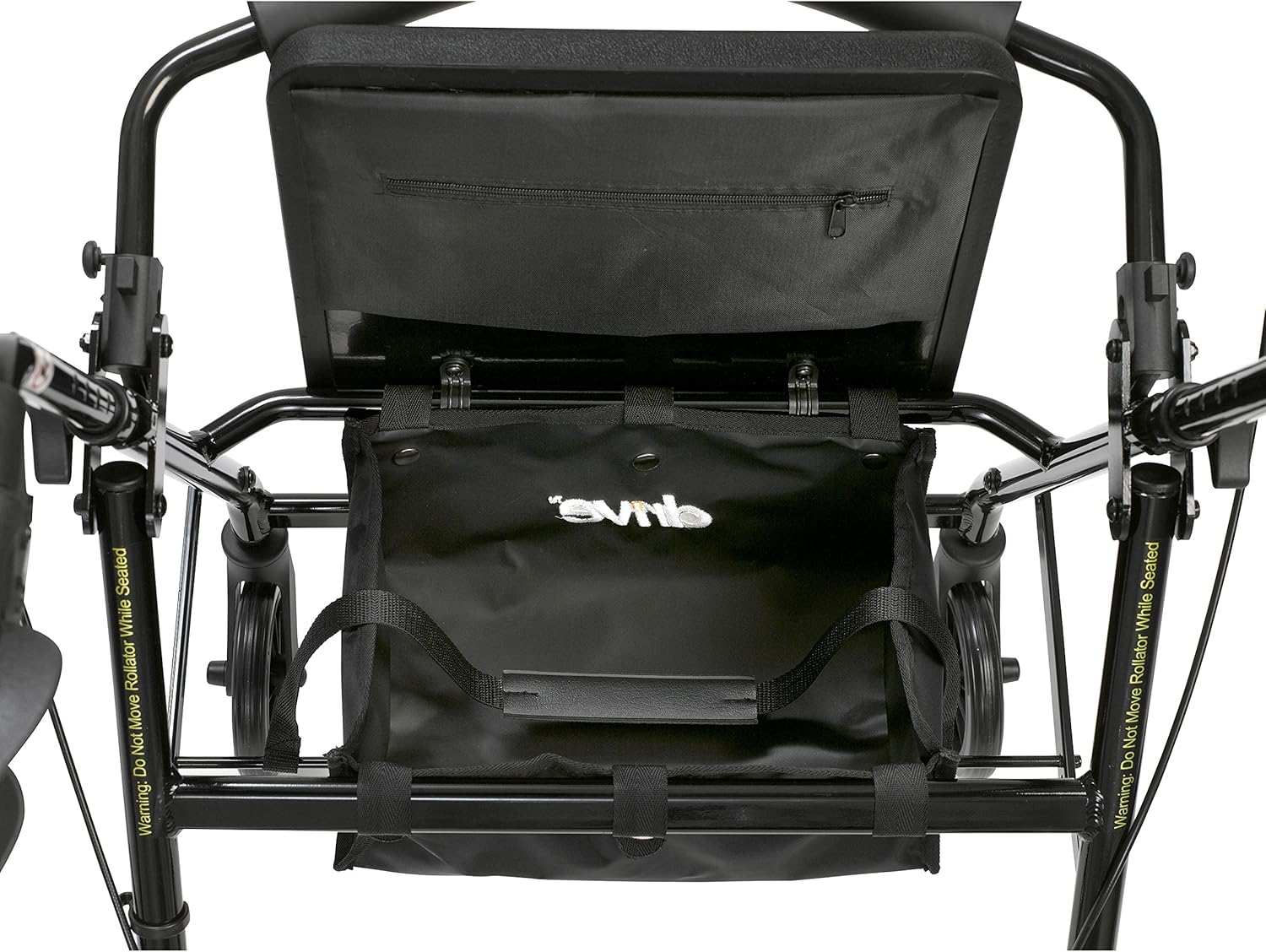 Drive Medical Aluminum Rollator Walker Fold Up and Removable Back Support, Padded Seat, 6" Wheels, Black: Complete Medical: Health & Personal Care