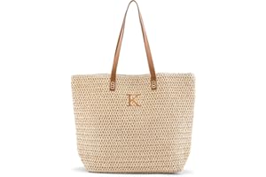 Weddingstar Personalized Extra-Large Woven Straw Tote Bag