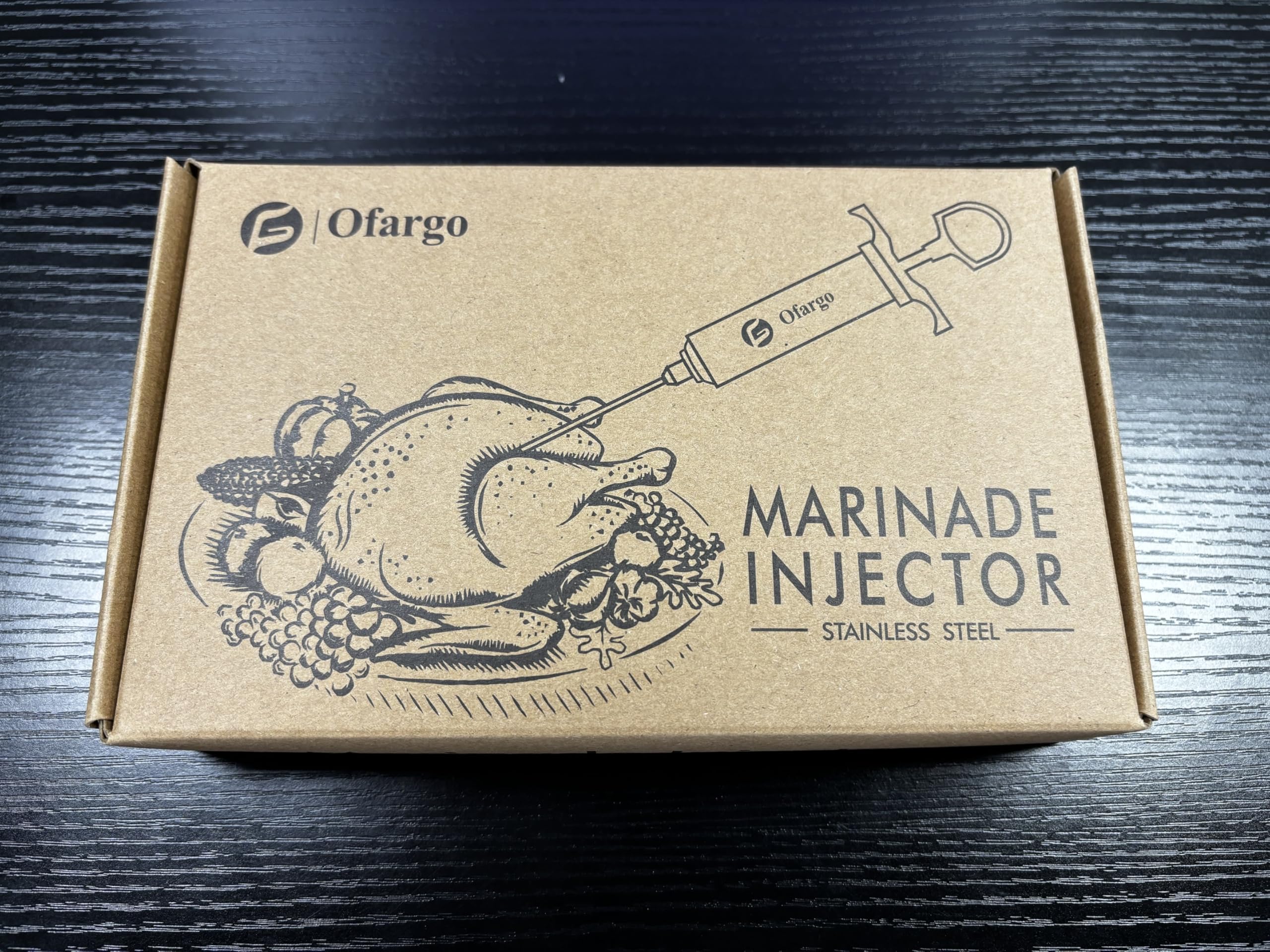 Ofargo Stainless Steel Meat Injector Syringe Kit with 4 Marinade Needles for BBQ Grill Smoker, Gifts for Men Dad Husband in Thanksgiving Christmas Day, 2-oz Large Capacity, Both Paper User Manual and E-Book Recipe