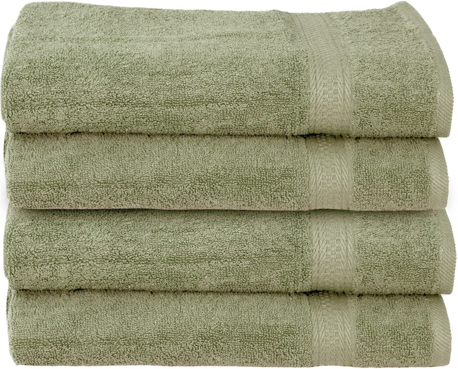 Cotton Large Hand Towels (Sage Green, 4Pack,16 x 28 inches