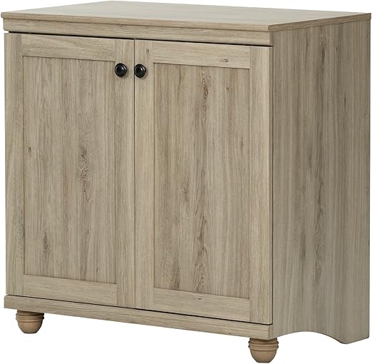 Home Kitchen Home Office Cabinets Rustic Oak South Shore Small 2 Door Storage Cabinet With Adjustable Shelf