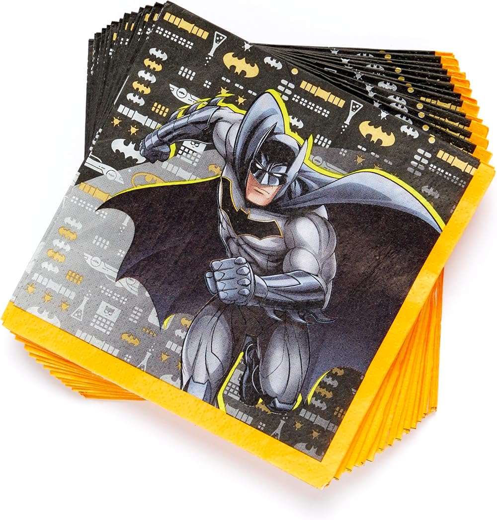 amscan Batman Kids Birthday Party Luncheon Napkins - 16 Pack