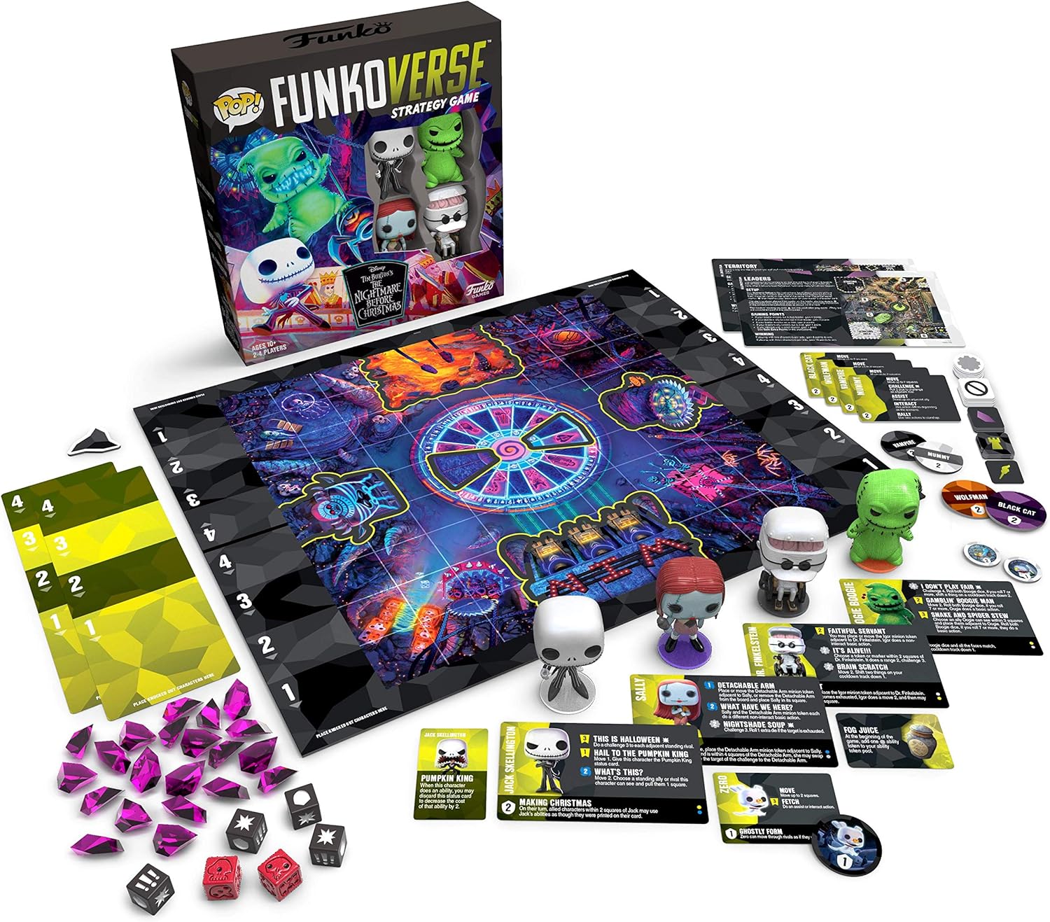 FUNKO GAMES Funkoverse 100 Disney The Nightmare Before Christmas, Jack Skellington, Sally, Oogie Boogie And Dr. Finkelstein - Image 4