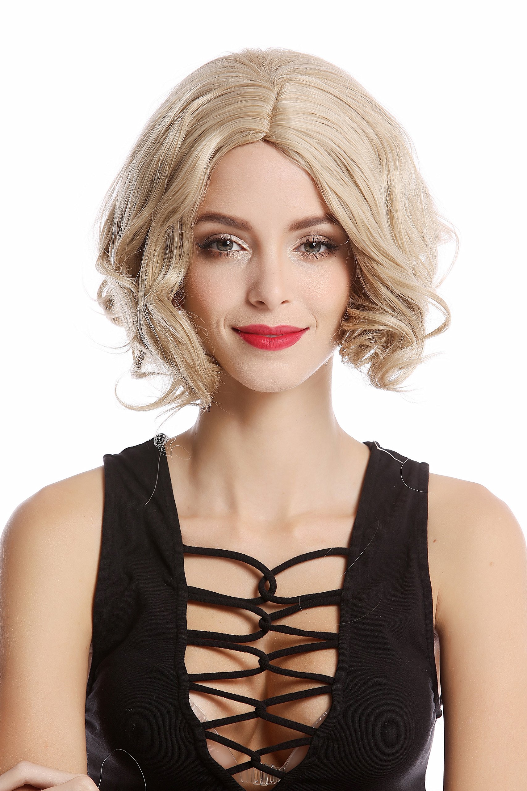 WIG ME UP - YZF-4372-26/24B/613B Lady Quality Wig short shoulder length Bob Longbob straight middle-parting curved tips blond mix