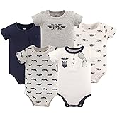 Hudson Baby Unisex Baby Cotton Bodysuits 5-pack