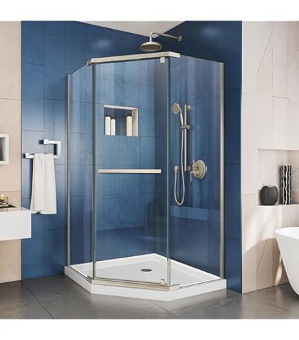 DreamLine Prism 34 1/8 in. x 72 in. Frameless Neo-Angle Pivot