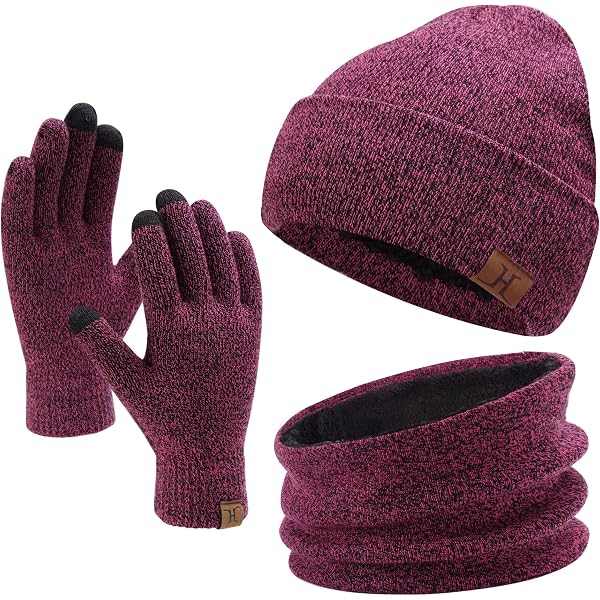 MAYLISACC Winter Knit Beanie Hat Neck Warmer Scarf and Touch  display picture 2