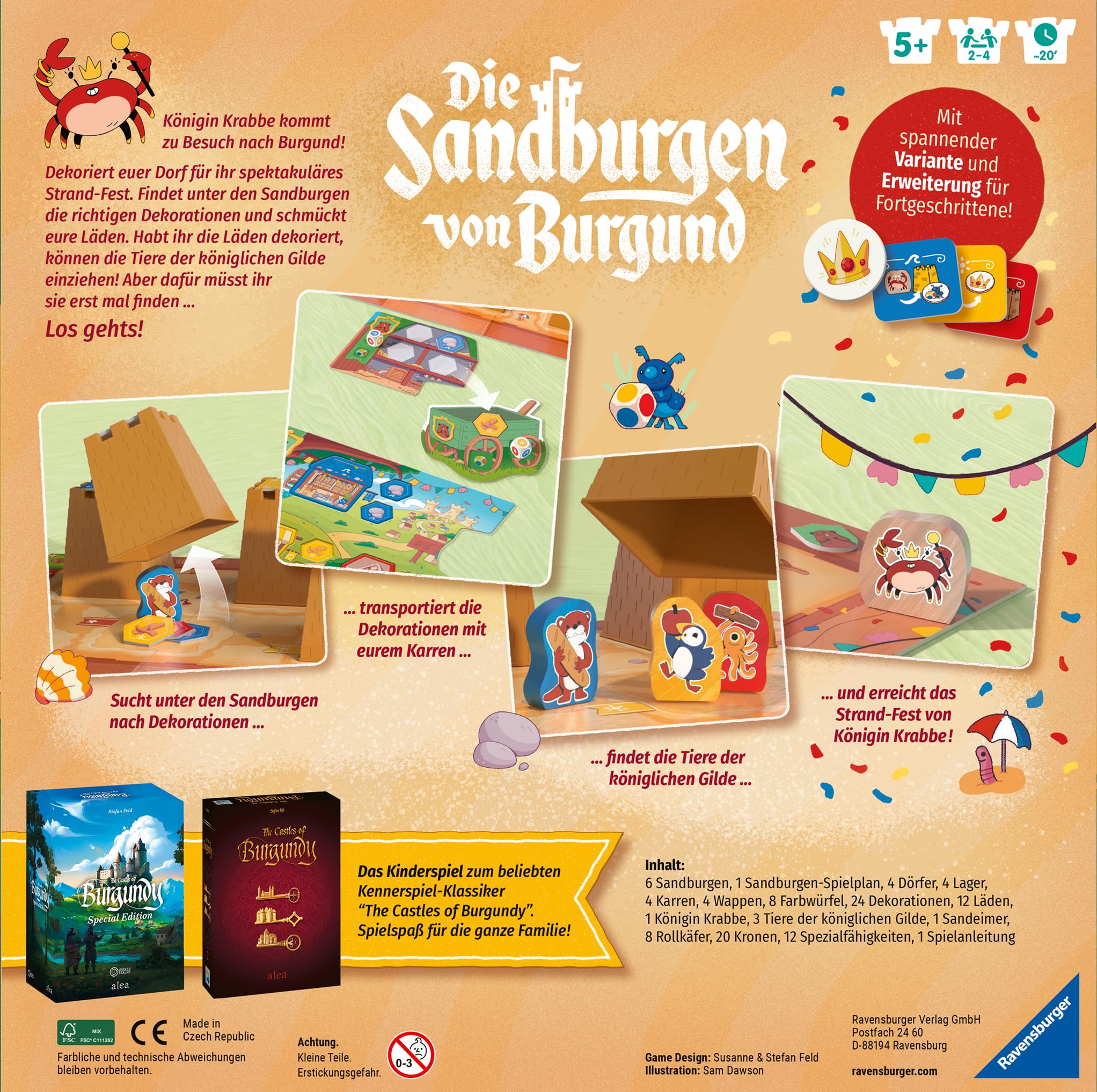 Ravensburger 24687 Die Sandburgen von Burgund - Kinderspiel ab 5 Jahren für 2-4 Personen 6