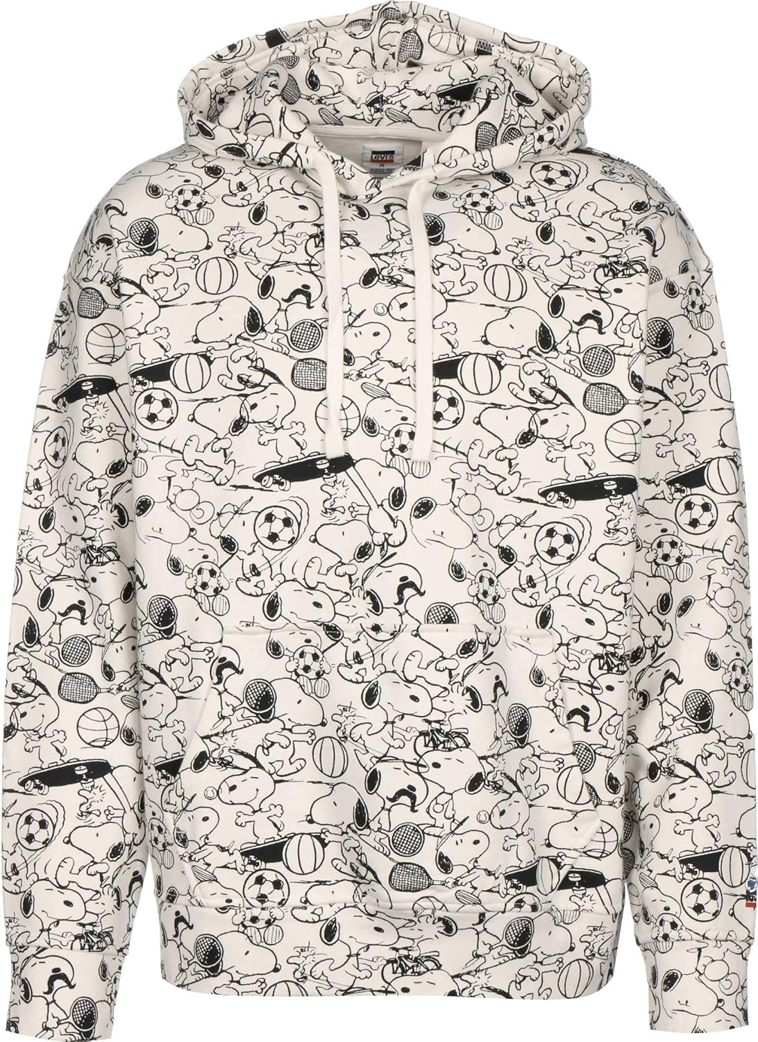 Levis x Peanuts Relaxed Graphic Hoodie Snoopy AllOver Print Amazon.nl