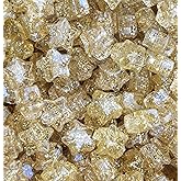Star Beads Gold Glitter Sparkle 13mm Pony Beads Made in USA