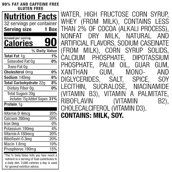 YOO-HOO CHOCOLATE DRINK, 6.5 FL OZ BOXES, 32 PACK