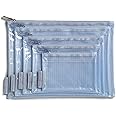 MUMI 5 Multi-Size Organizing Bags – Clear Zipper Pouches for Storage with 10 Removable Labels | Reusable Pouch Set for Office, Travel & Supplies | Plastic Zipper Bags & Mesh Organizer