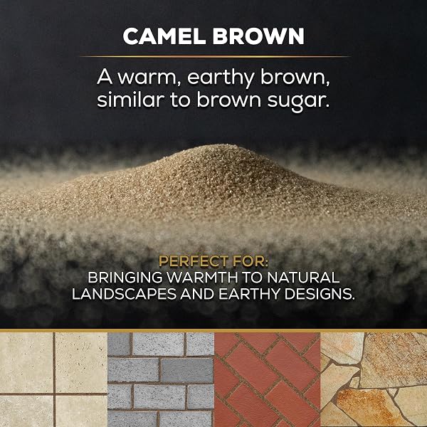 10 POUND CAMEL BROWN DOMINATOR POLYMERIC SAND WITH REVOLUTIONARY CERAMIC FLEX TECHNOLOGY FOR STABILIZING PAVER JOINTS/GAPS, 1/8” UP TO 4”, PROFESSIONAL GRADE RESULTS