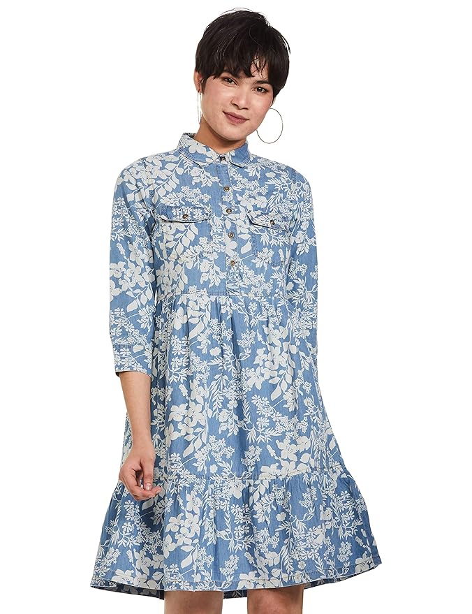 Buy AND Cotton ALine Dress at Amazon.in