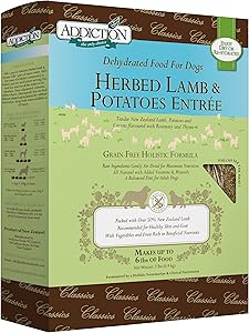 Addiction Grain Free Taurine Enriched Dehydrated Dog Food Made in New Zealand