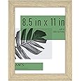 MCS Studio Gallery 8.5x11 Picture Frame Natural Woodgrain, Rectangle Photo Frame for Photos, Posters & Art Prints & Easel for