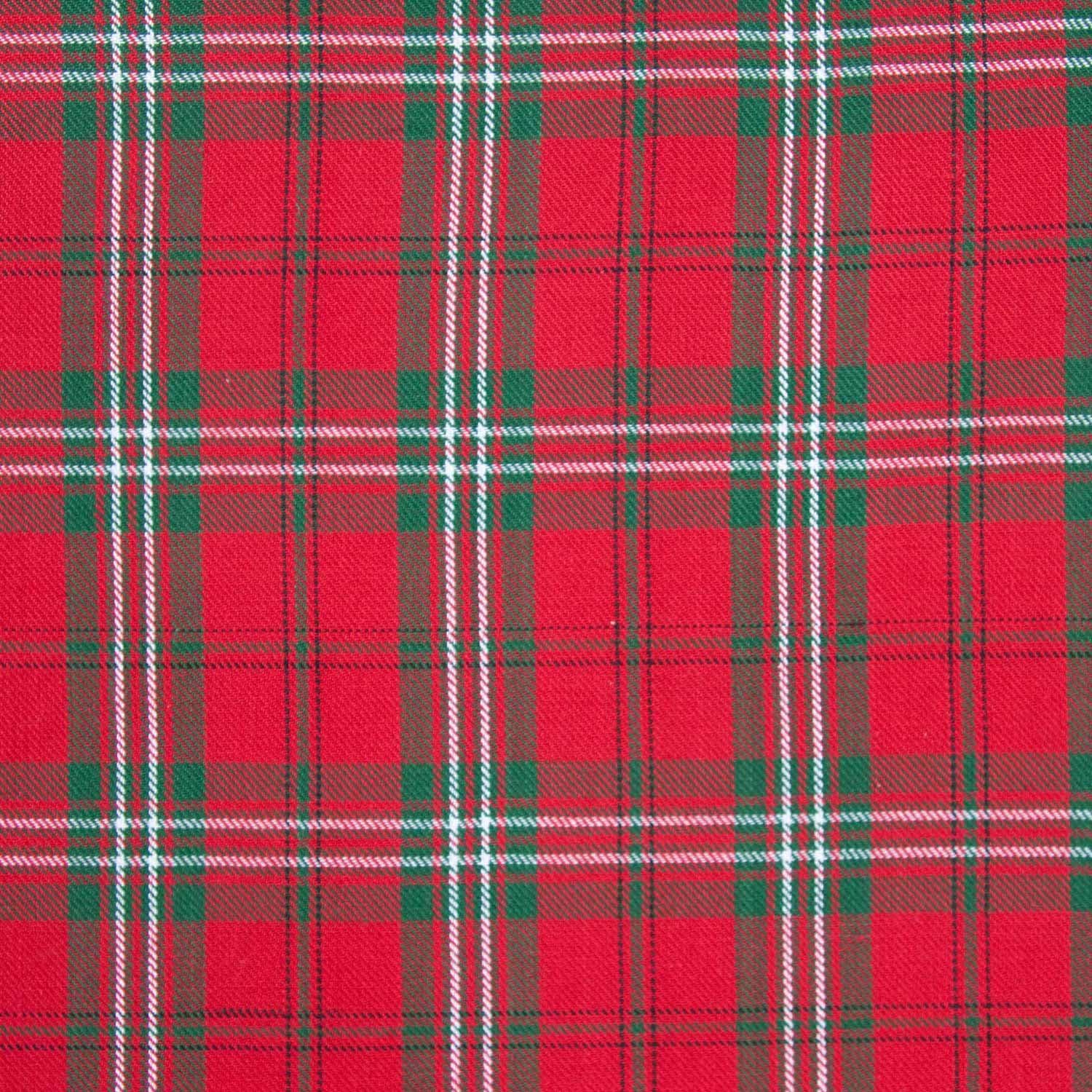 HOMESCAPES Pure Cotton Furnishing Fabric Edward Tartan Check Red