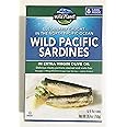 Wild Planet Wild Pacific Sardines in Extra Virgin Olive Oil 4.375 Ozs. Pack of 18