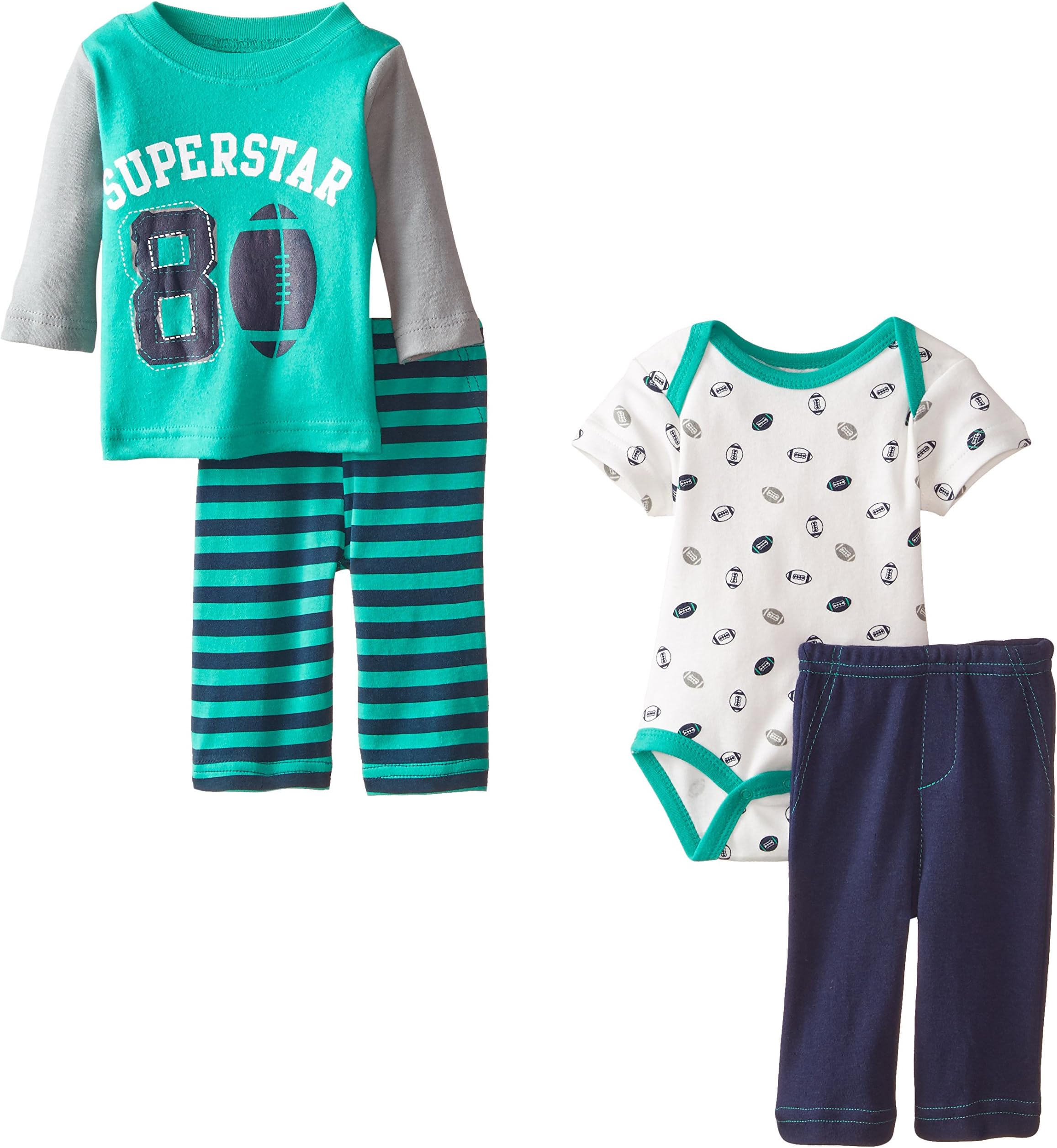 BON BEBE Baby Boys' Superstar Mix and Match Football Pant Set
