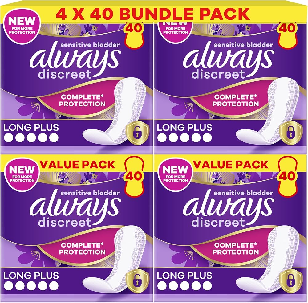 Always Discreet Plus Incontinence Liners Sensitive Bladder Pack 160