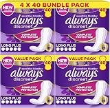 Always Discreet Plus Incontinence Liners Sensitive Bladder Pack 160