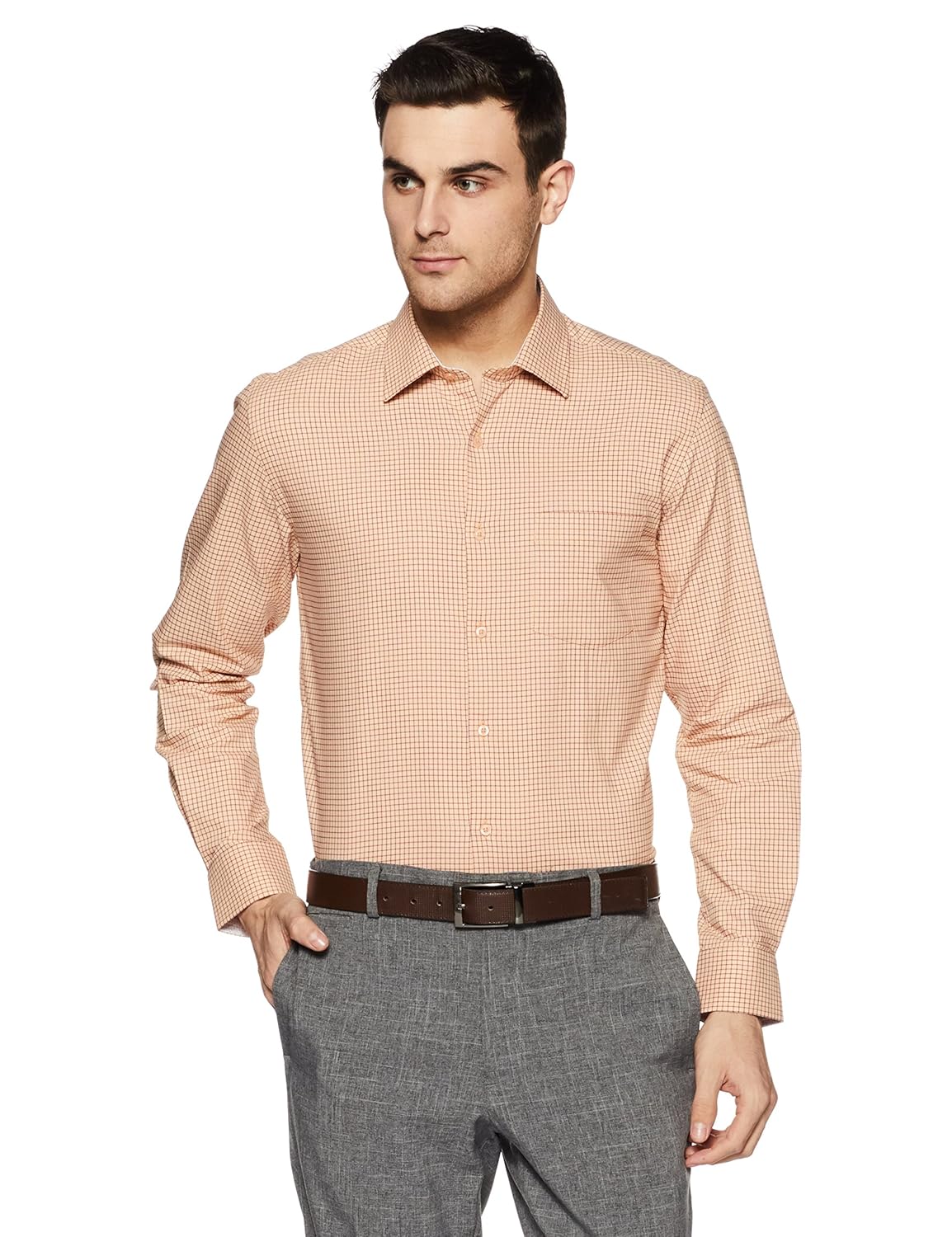 diverse men's checkered slim fit formal shirt
