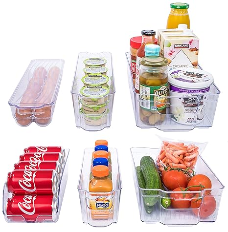 Adorn casa 6 piezas Organizador de frigorífico/congelador bandejas ...