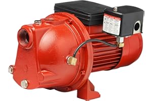 Red Lion RL-SWJ100 1 HP, 17 GPM Dual Voltage (115/230 Volts) Cast Iron Shallow Well Jet Pump, Red, 97081001