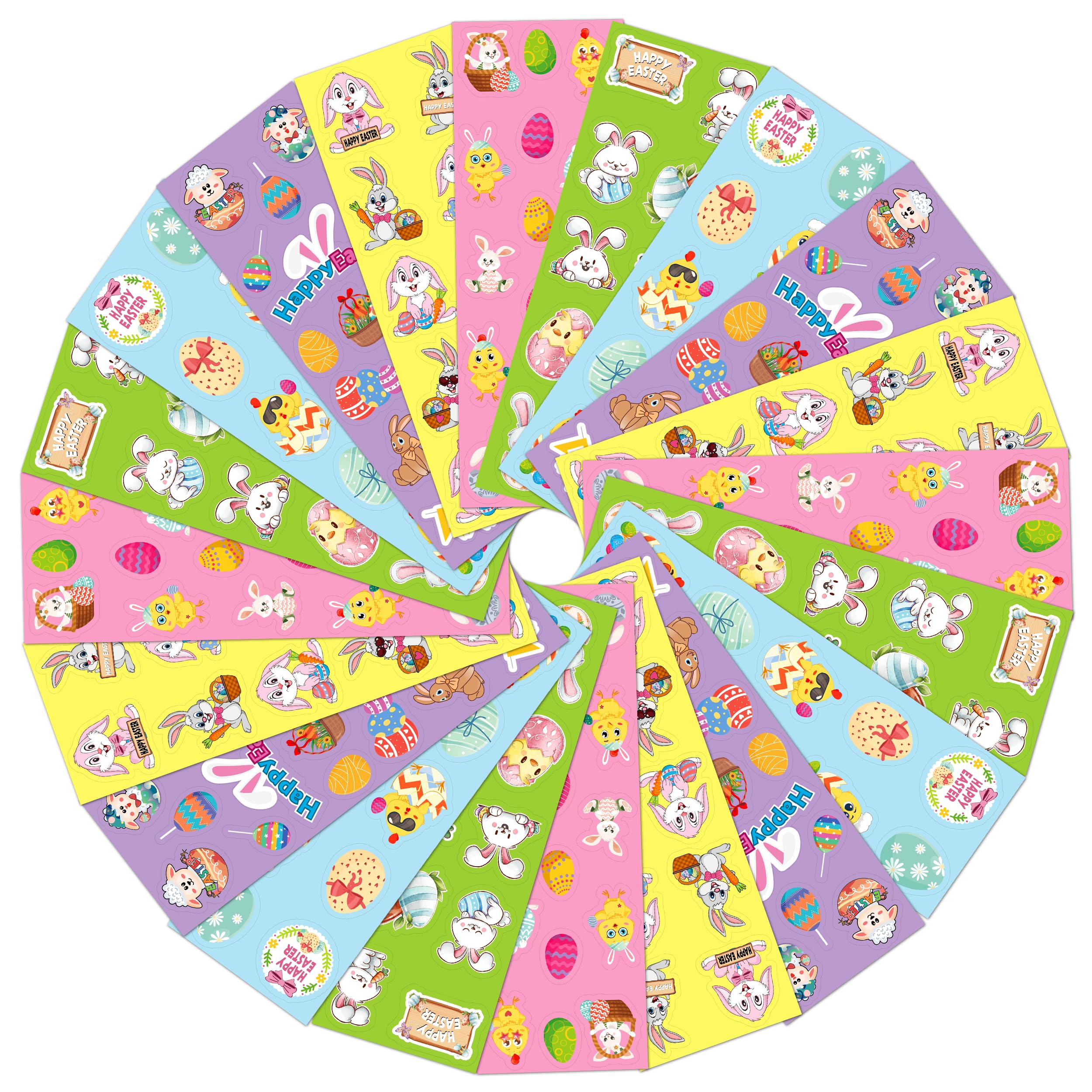 Photo 1 of LINAYE 80 Sheets Easter Stickers for Kids - 1056 PCS Assorted Easter Stickers Bulk for Eggs Basket Stuffers Party Favor Supplies Gifts for Kids