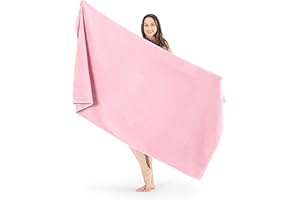 SALBAKOS 100% Turkish Cotton Jumbo Bath Sheet Towel Oversized 40x80 inch | Premium Hotel & Spa Quality, Soft, Absorbent, XL Bath Towels | Made in Turkey (Pack of 1, Rose, Jumbo Bath Sheet)