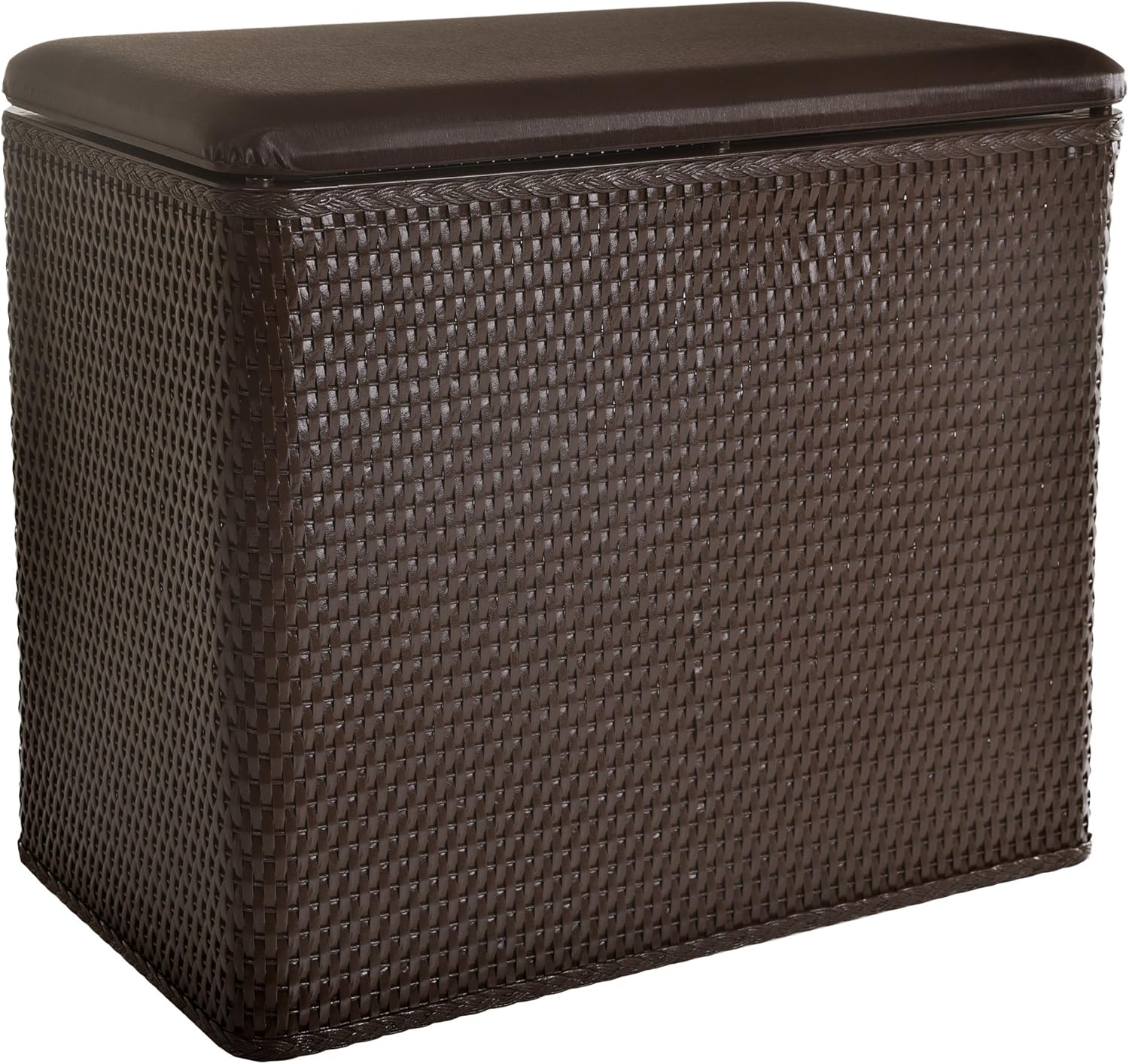 LaMont Home Carter Bench Wicker Laundry Hamper with Coordinating Padded