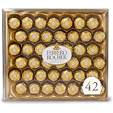 Ferrero Rocher Chocolate Candy, Hazelnut Milk Chocolates, 42 Ct, 18.5 oz | Individually wrapped hazelnut chocolate, gourmet chocolate candy for gifting a sweet treat or snacking