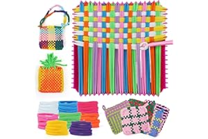 INSFUN Weaving Loom Kit for Kids Ages 6-12 - Best Birthday Gifts for Girls 6-8 8-12, DIY Craft Kit, Make Potholders and Bracelets - Fun Arts and Crafts Toys for Kids