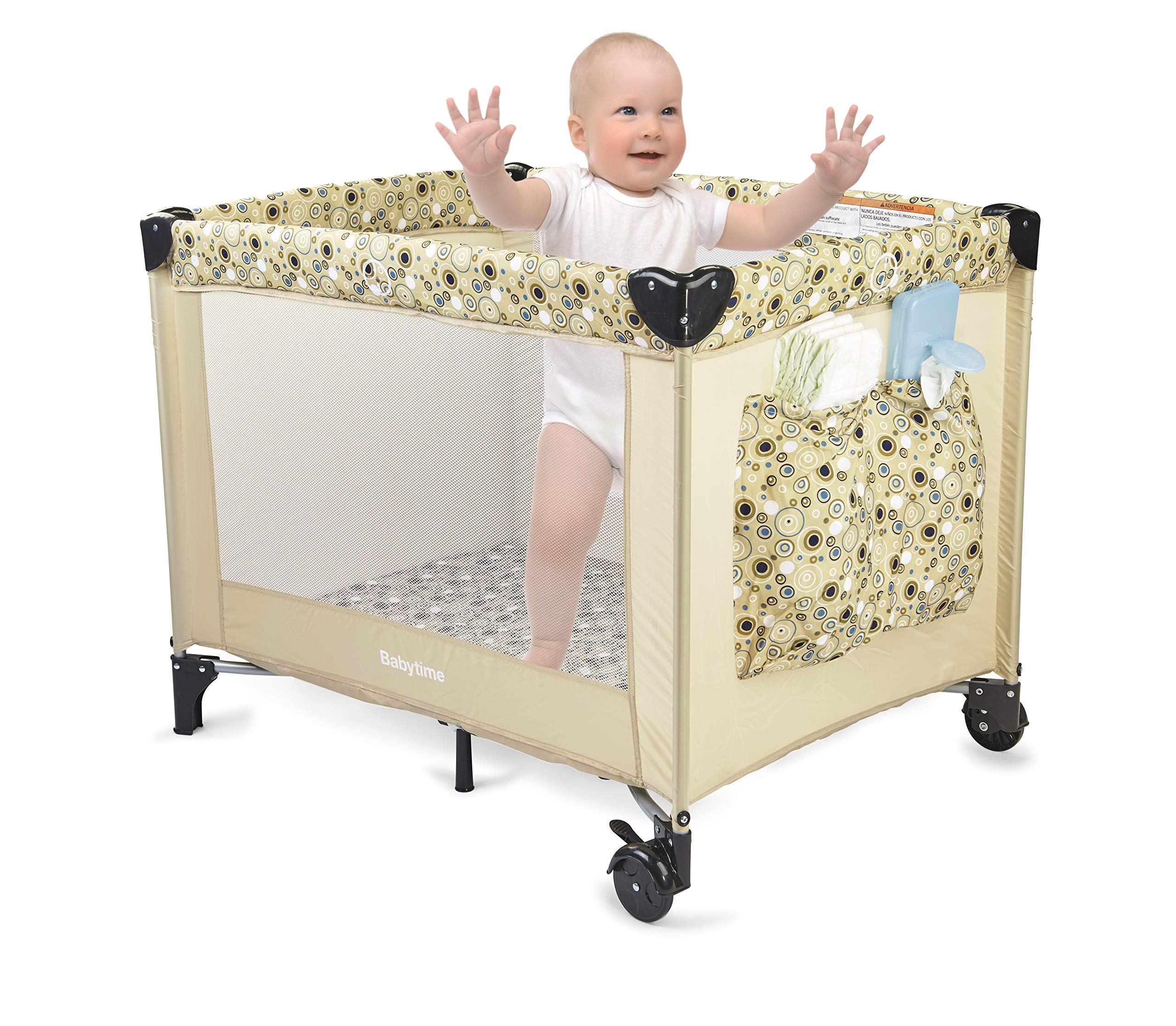 Big Oshi Hudson Portable Playard Simple, Foldable Nursery Center Includes  Carry Bag for Extra Portability and Easy Storage Lightweight, Sturdy