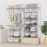 HOMIDEC 4 Cube Wire Storage Shelves Modular Closet Organizer Bookshelf view 2
