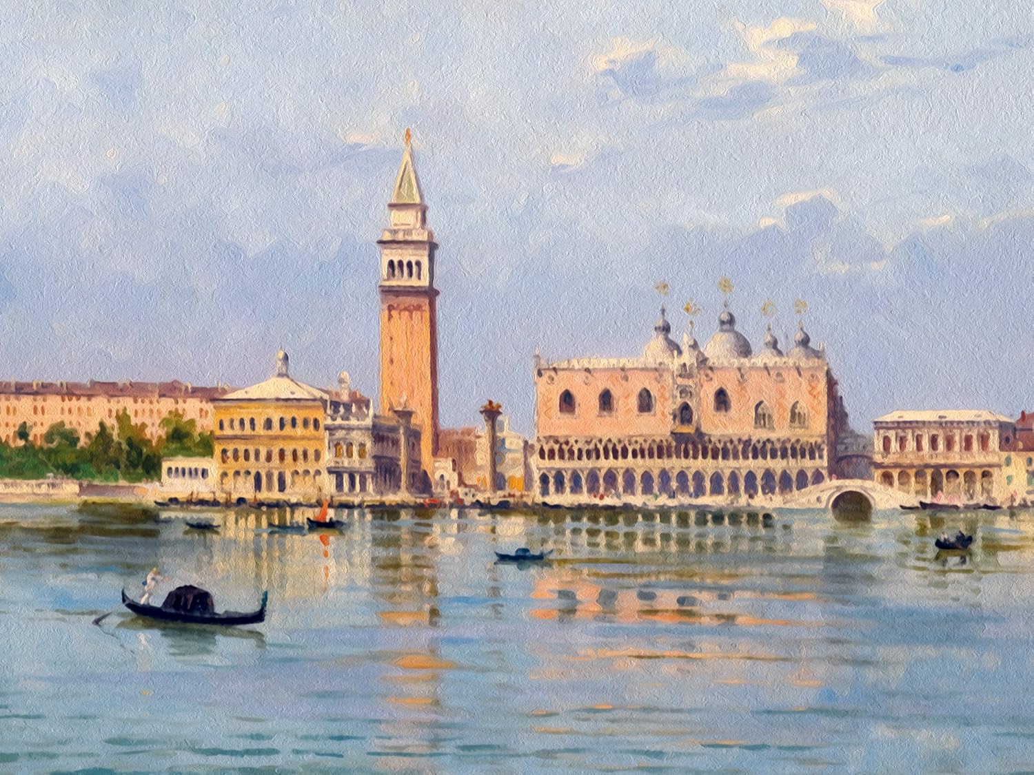 VENICE by A. Brandeis boat bridge Tile Mural Bathroom Backsplash Marble Ceramic