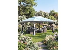 IDEALHOUSE Pop Up Gazebo 12x12 Canopy Tent with Mosquito Netting, Outdoor Canopy with 4 Sandbags and Wheeled Carry Bag, Porta